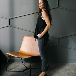 Zyia Black Long Finesse Slit Tank- Size M